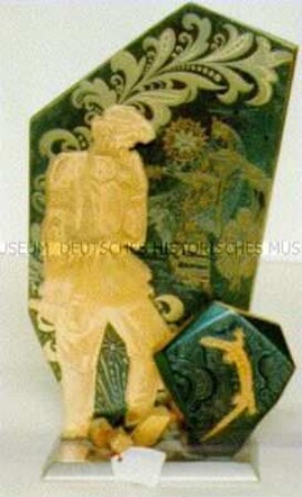 Tischzier "Mann mit Salamander"