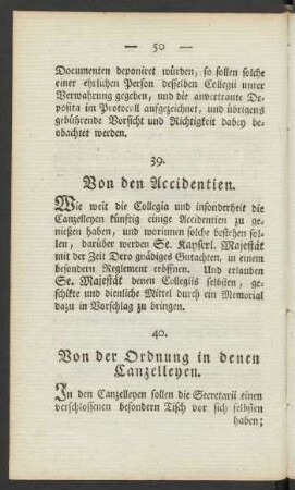 39. Von den Accidentien