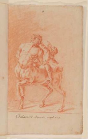 Kentaur, von Cupido gezähmt [nach Tafel 7 von François Perriers "Icones et Segmenta Nobilium Signorum et Statuarum..." (1638)]