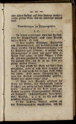 § 8-10. Verrichtungen im Blumengarten.