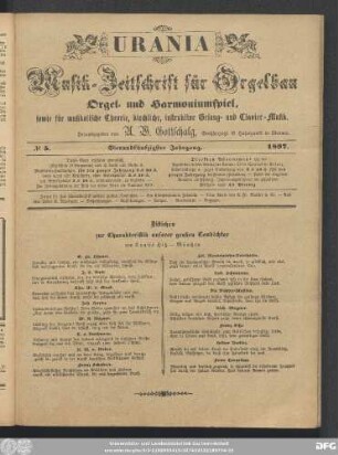 No. 5. Vierundfünfzigster Jahrgang. 1897.