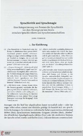 Sprachkritik und Sprachmagie