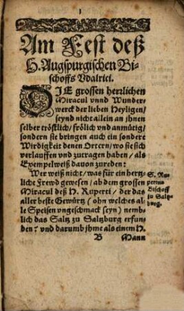 Catholische Beschreibungen, Von allen Heiligen Gottes, Christglaubigen Seelen : Vlrich, Martin, Niclas, den H. H. Bischoffen, S. Michael dem Ertzengel, Maria Magdalena, Catharina vnd Affra, den H. H. Jungkfrawen, ...