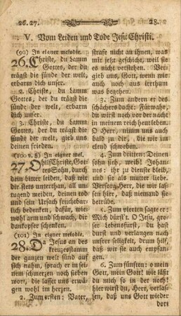 V. Vom Leiden und Tode Jesu Christi