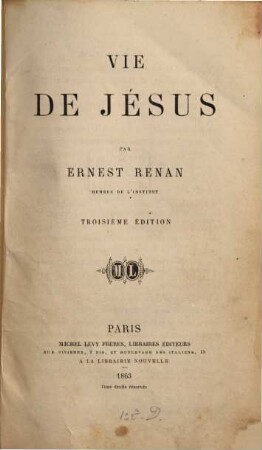Histoire des origines du christianisme, 1