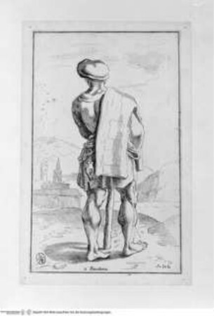 Le Arte di Bologna Originali, disegnate da Annibale Carracci, intagliate da S. Guilino... Rom 1646, "Facchino"; (Taf. 2)