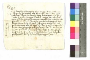 Conrad von Weinsberg an Albrecht von Hohenlohe: Schuld gegen Conrad Truchseß von Pommersfelden.