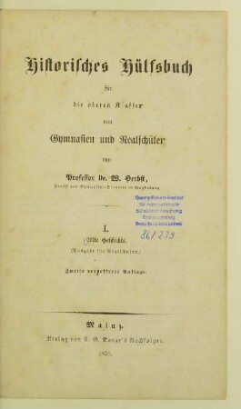 1: Alte Geschichte