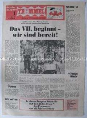 Sonderausgabe der "Trommel" zum VII. Pioniertreffen 1982 in Dresden