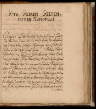 Vita Gerhardi Geldenhaurii