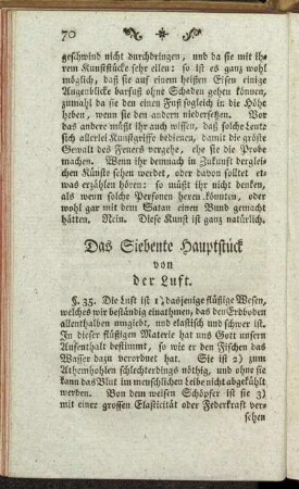Das Siebente Hauptstück von der Luft.