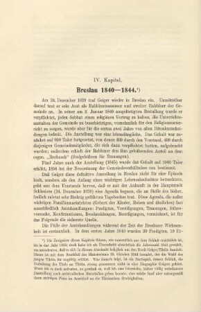 IV. Kapitel. Breslau 1840-1844