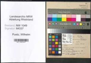Entnazifizierung Wilhelm Puetz , geb. 19.05.1907 (Kaufmaennischer Angestellter)