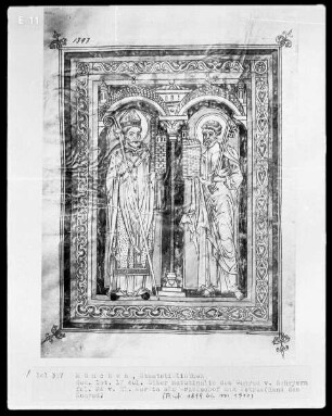 Liber matutinalis des Konrad von Scheyern — Die Heiligen Martin und Petrus, Folio 24verso