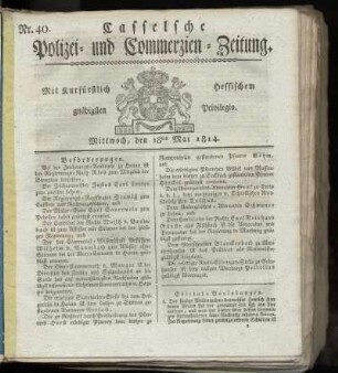 Nr. 40, Mittwoch den 18ten Mai. 1814