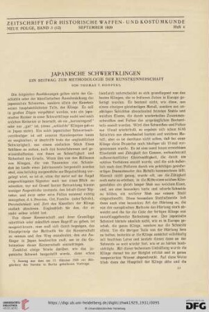 Zeitschrift für historische Waffen- und Kostümkunde, Neue Folge Band 3 (12), September 1929, Heft 4