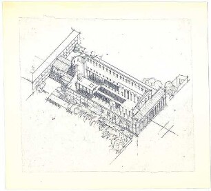 Döllgast, Hans; München; Basilika St. Bonifaz, Umplanung - Isometrie