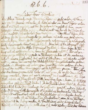 Brief an Samuel Fischer