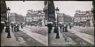 Paris. Straßenszene Rue de Rome/Gare Saint Lazare
