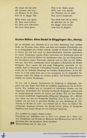 Altes Recht in Göggingen (Augsburg).