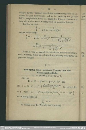 §. 11. Bewegung eines schweren Punctes auf der Rotationsoberfläche