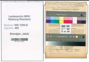 Entnazifizierung Jakob Brendgen , geb. 22.05.1899 (Versicherungsagent)