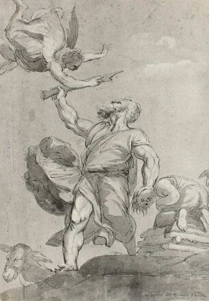 Abrahams Opfer / Isaaks Opferung (nach Tizians Gemälde in S. Maria della Salute, Venedig)