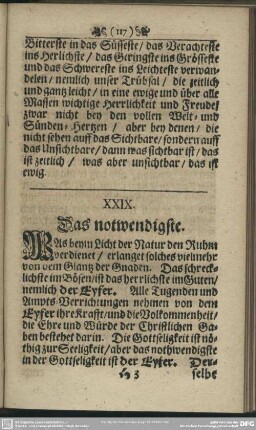 XXIX. Das notwendigste