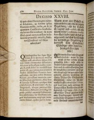 Decisio XXVIII. - Decisio XXIX.