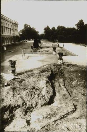 Berlin, Schlossgarten Charlottenburg, Grabungen.