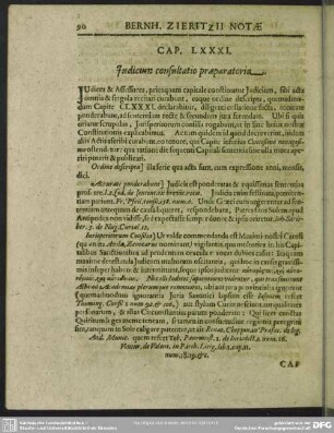 Cap. LXXXI. Iudicum consultatio praeparatoria