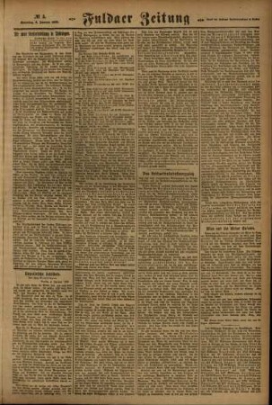 Zweite Ausgabe vom Sonntag, den 08. Januar 1922.