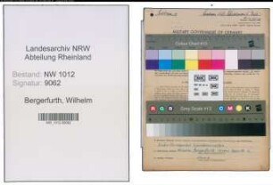 Entnazifizierung Wilhelm Bergerfurth , geb. 27.01.1896 (Landwirt)
