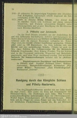 Rundgang durch das Königliche Schloss und Pillnitz-Hosterwitz