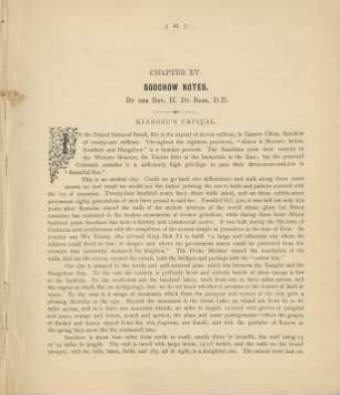 Chapter XV. Soochow notes.