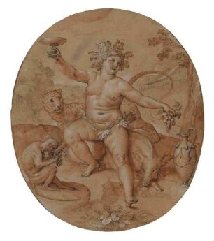 Jugendlicher Bacchus, auf einem Schwein sitzend (Allegorie der Faulheit)