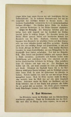 2. Das Rittertum