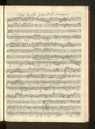 Sung by Sigr. Jozzi Nell Artamene