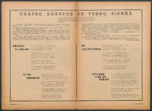 Cuatro sonetos de Pedro Sienna