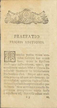 Praefatio Prioris Editionis.