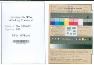 Entnazifizierung Willibald Milde , geb. 29.03.1903 (Kuerschner)