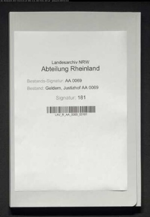 Conrad Boschhaus, Eingesessener des Amtes Kempen, gegen Kloster Thal Josaphat zu Wachtendonk wegen unberechtigter Arrestierung des Heus von seinem Land bei Wachtendonk