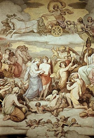 Die Hochzeit von Amor und Psyche im Olymp