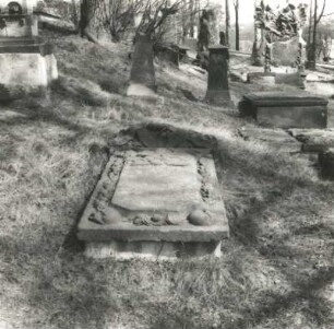 Görlitz. Alter Friedhof. Grabplatte (18. Jh., Sandstein)