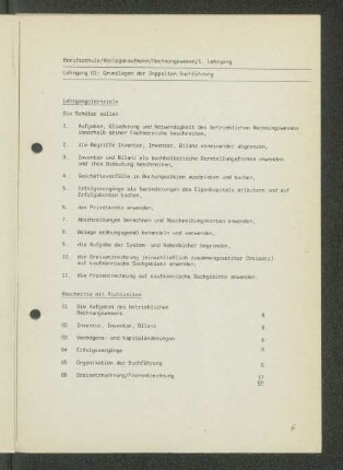 [Lehrgänge 01 bis 05]