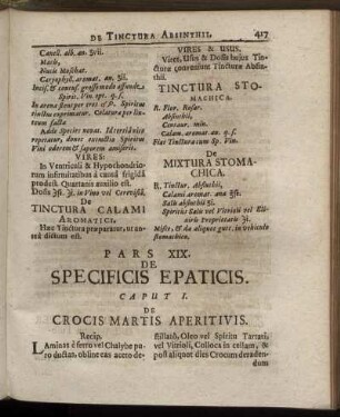 Pars XIX. De Specificis Epaticis.