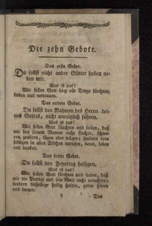 Die zehn Gebote.