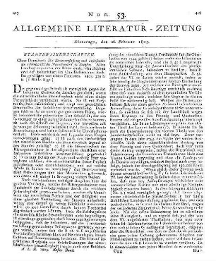 Wagnitz, H. G.: Ideen und Plane zur Verbesserung der Policey- und Criminalanstalten. Slg. 3. Dem 19. Jh. zur Vollendung übergeben. Halle: Gebauer 1803