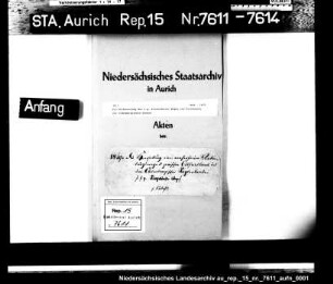 Die Verbesserung des s.g. Rinzeldorfer Weges von Potshausen zur oldenburgischen Grenze