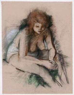 Rothaarige auf rosa (Studie)